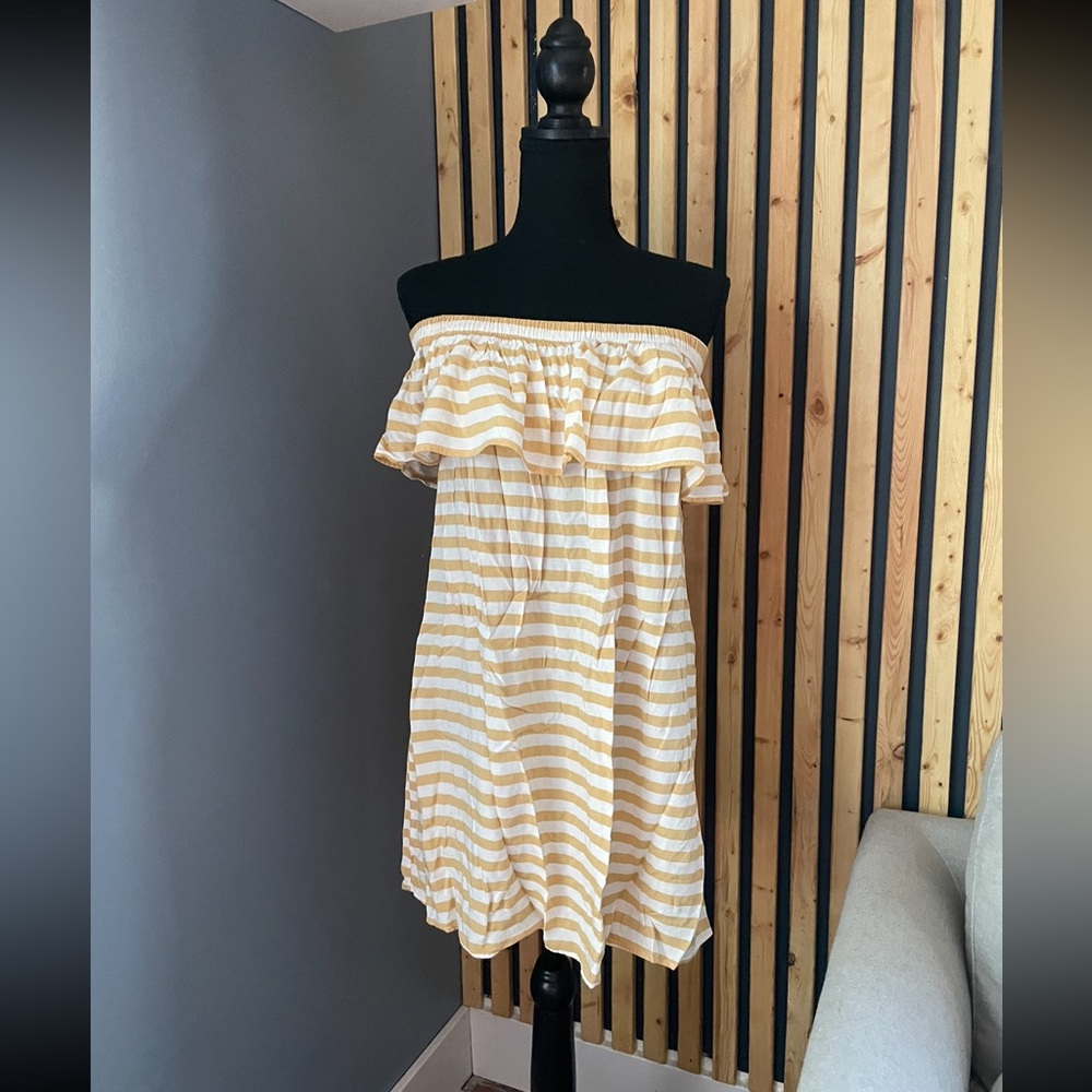Striped Off-Shoulder Dress